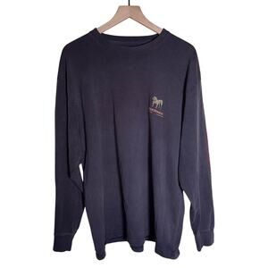 VINTAGE ABERCROMBIE & FITCH Y2K doubles sided graphic long sleeve shirt XL